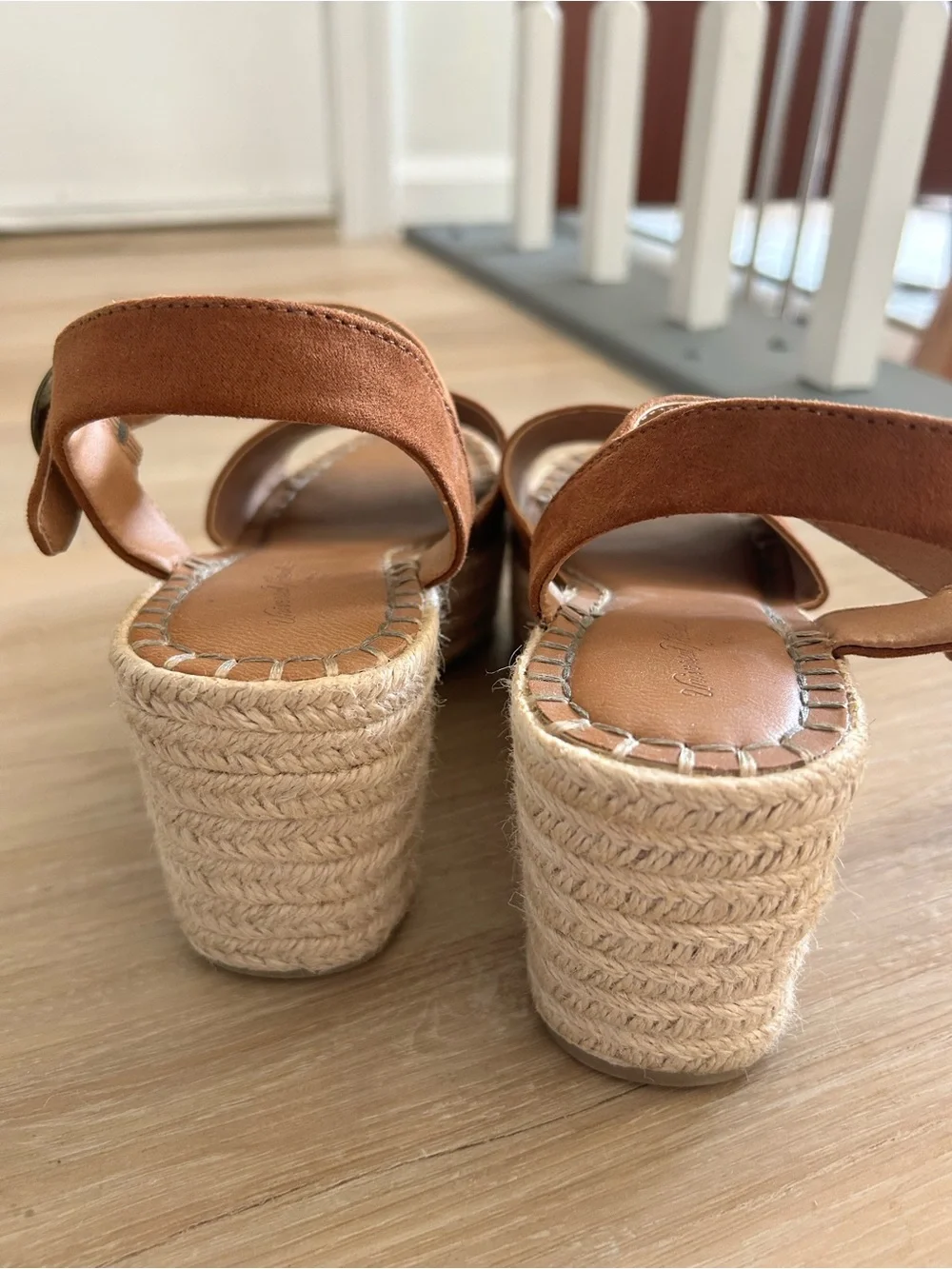 Universal Thread Tan Suede Espadrille Wedge Sandals